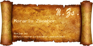 Morariu Zsombor névjegykártya